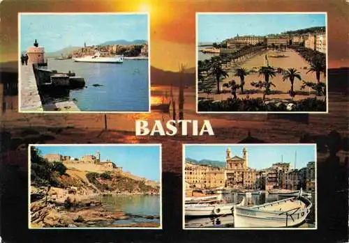 AK / Ansichtskarte  BASTIA_2B_Haute-Corse Hafeneinfahrt Park Kueste Hafen