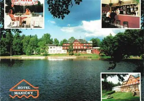 AK / Ansichtskarte 73979910 DECIN_Tetschen-Bodenbach_Boehmen_CZ Hotel Maxicky Terrasse Bar Park