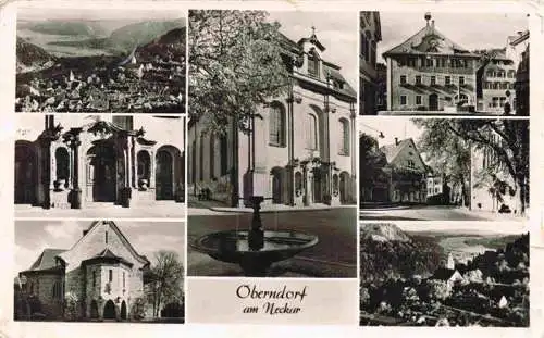 AK / Ansichtskarte 73980120 Oberndorf_Neckar Panorama Teilansichten Brunnen