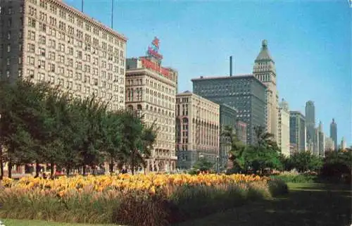 AK / Ansichtskarte 73980184 CHICAGO__Illinois_USA Michigan Boulevard Grant Park Congress Hotel