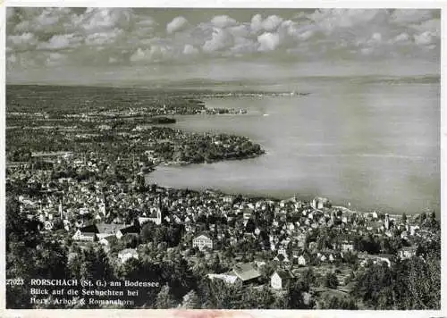 AK / Ansichtskarte  RORSCHACH_Bodensee_SG Panorama Blick auf die Seebuchten bei Horn Arbon und Romanshorn