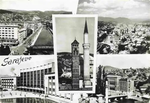 AK / Ansichtskarte 73980464 Sarajevo_Bosnia-Herzegovina Panorama Motive Stadtzentrum