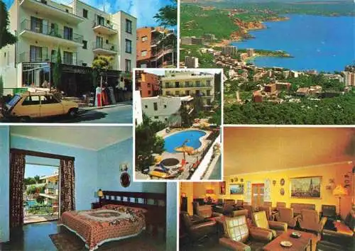 AK / Ansichtskarte 73980653 Paguera_Peguera_Calvia_Mallorca_ES Hostal Celo Panorama Appartement Speiseraum Pool