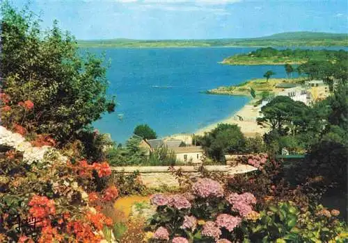 AK / Ansichtskarte  Treboul_Douarnenez_29_Finistere Vue sur la plage des Sables Blancs au fond Baie de Douarnenez