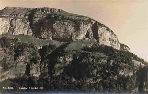 AK / Ansichtskarte  Weissbad_IR Panorama Blick zum Aescher und Wildkirchli Appenzeller Alpen