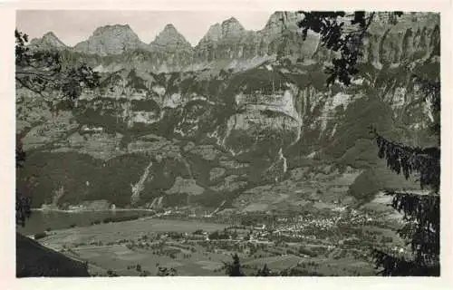 AK / Ansichtskarte  Wallenstadt_Walenstadt_SG Panorama mit den Churfirsten Militaerpost