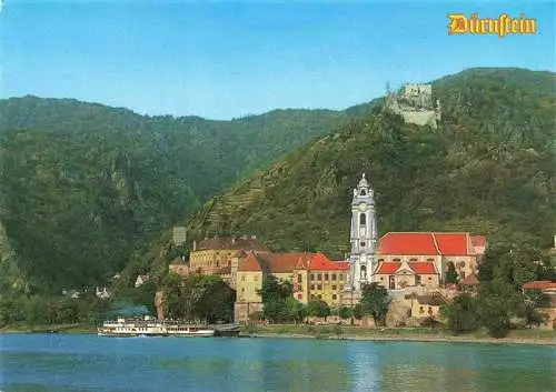 AK / Ansichtskarte 73982083 Duernstein_Wachau_AT Pfarrkirche Maria Himmelfahrt Barock Ruine Duernstein Koenig Richard Loewenherz