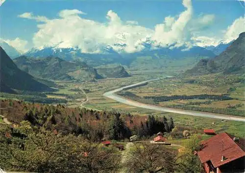 AK / Ansichtskarte 73982117 Triesenberg_Liechtenstein_FL Panorama Rheintal Schweizerberge