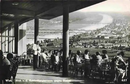 AK / Ansichtskarte 73982396 Wien_AT Blick von der Kahlenbergterrasse auf Stadt und Donau