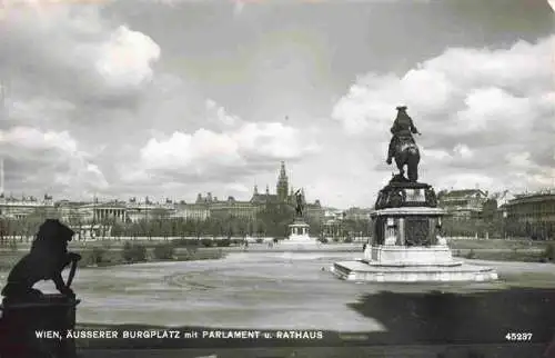 AK / Ansichtskarte 73982406 Wien_AT aeusserer Burgplatz mit Parlament und Rathaus