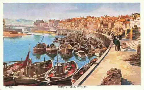 AK / Ansichtskarte 73982611 Whitby__Yorkshire_UK Fishing Fleet Kuenstlerkarte