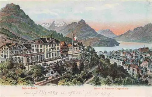 AK / Ansichtskarte  Morschach_SZ Hotel und Pension Degenbalm