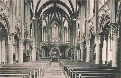 AK / Ansichtskarte  Neuchatel_NE Interieur Eglise catholique