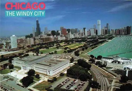 AK / Ansichtskarte 73983684 CHICAGO__Illinois_USA The windy city Museum of Natural History John G. Shedd Aquarium aerial view