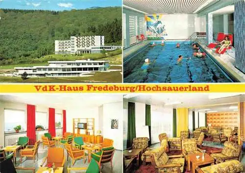 AK / Ansichtskarte 73983696 Fredeburg_Schmallenberg VdK-Haus Fredeburg Kneippkurort Hallenbad Aufenthaltsraum