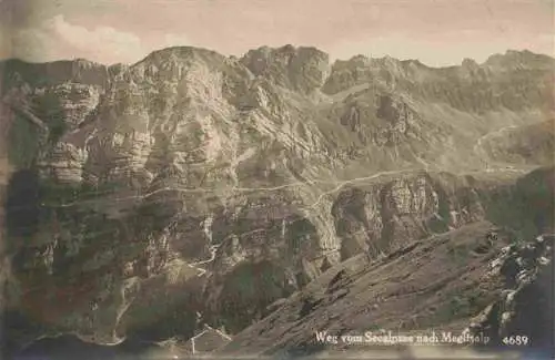 AK / Ansichtskarte  Meglisalp_1520m_Altmann_AR Weg vom Seealpsee nach Meglisalp