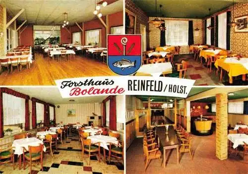 AK / Ansichtskarte 73984323 Reinfeld_Holstein Forsthaus Bolande Gastraum Clubzimmer Kegelbahn