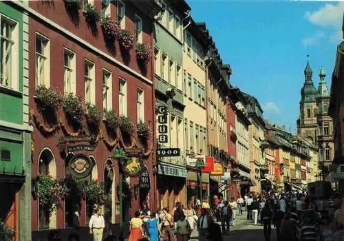 AK / Ansichtskarte 73984346 Heidelberg__Neckar Fussgaengerzone mit Turm der Heiliggeist-Kirche