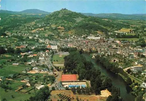 AK / Ansichtskarte  Espalion Vue aerienne Les installations sportives la ville Le Chateau de Calmont