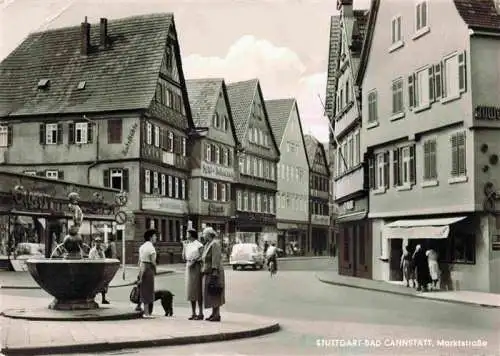 AK / Ansichtskarte 73984785 Bad_Cannstatt Marktstrasse Brunnen Altstadt