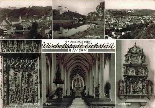AK / Ansichtskarte 73984820 Eichstaett_Oberbayern Panorama Bischofsstadt Willibaldsburg Dom Innenansicht Altar