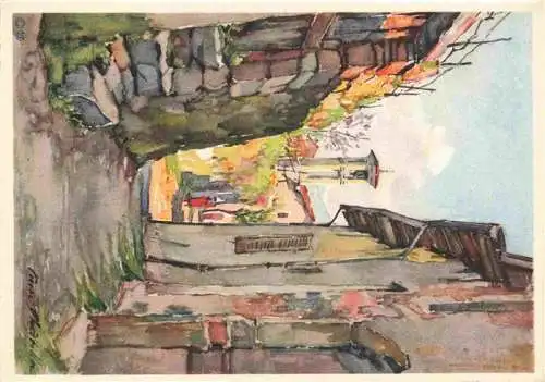 AK / Ansichtskarte  Morcote_Lago_di_Lugano_TI San Rocco Aquarell