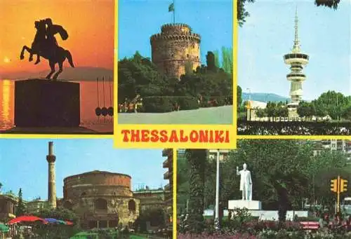 AK / Ansichtskarte 73985007 Thessaloniki_Salonique_Salonica_Salonicco_Greece Statue Schloss Fernsehturm Park Statue