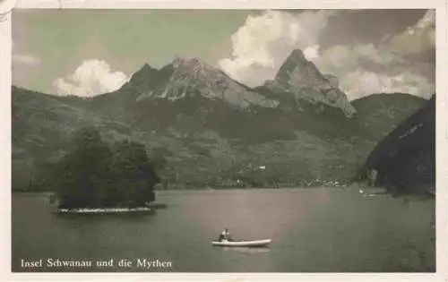 AK / Ansichtskarte  Insel_Schwanau_Lauerz_SZ und die Mythen