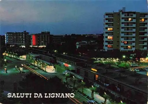 AK / Ansichtskarte 73985446 LIGNANO__Pineta_Veneto_IT Il centro di notte