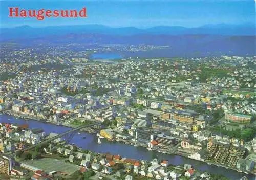 AK / Ansichtskarte 73985468 Haugesund Fliegeraufnahme