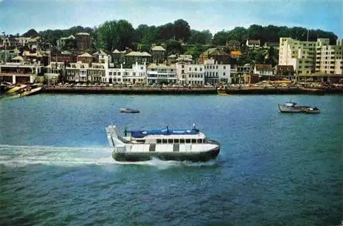 AK / Ansichtskarte 73985549 Cowes_Isle_of_Wight_UK Seaspeed Hovercraft SRN6 Airial view