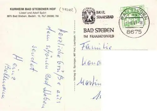 AK / Ansichtskarte 73985707 BAD_STEBEN Kurheim Bad Stebener Hof