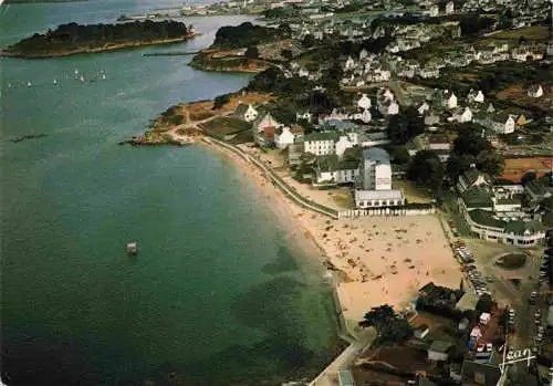 AK / Ansichtskarte  Treboul_Douarnenez_29_Finistere La plage des sables blancs au lointain Ile Tristan et Port de Douarnenez vue aérienne