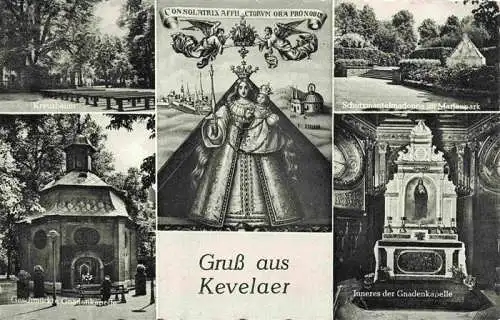 AK / Ansichtskarte 73985818 Kevelaer Gnadenkapelle Altar Kreuzbaum Schutzmantelmadonna Marienpark