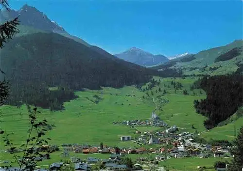 AK / Ansichtskarte  Savognin_Savognino_GR mit Piz Arlos und Piz Mez