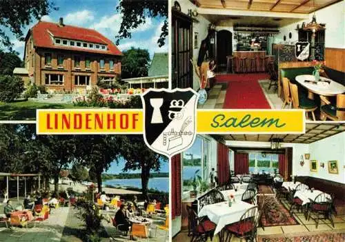 AK / Ansichtskarte 73986190 Salem_Ratzeburg Hotel Pension Lindenhof Gastraum Terrasse