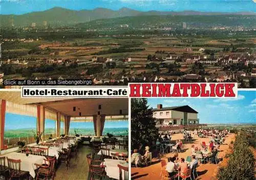 AK / Ansichtskarte 73986350 Roisdorf_Bornheim Panorama Hotel Restaurant Cafe Heimatblick Gastraum Freiterrasse