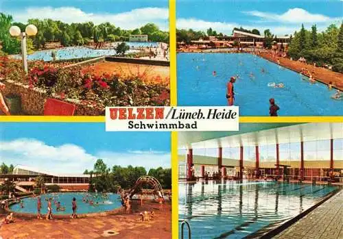 AK / Ansichtskarte 73986432 Uelzen_Lueneburger_Heide_Hannover Schwimmbad Freibad Hallenbad