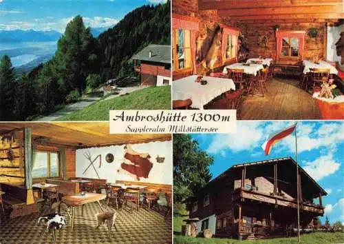 AK / Ansichtskarte 73986543 Millstatt_Millstaettersee_Kaernten_AT Ambroshuette Sappleralm Gastraeume