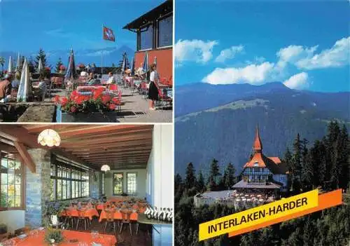 AK / Ansichtskarte  Harder-Kulm_Harderkulm_Interlaken_BE Berghotel Restaurant Sonnenterrasse