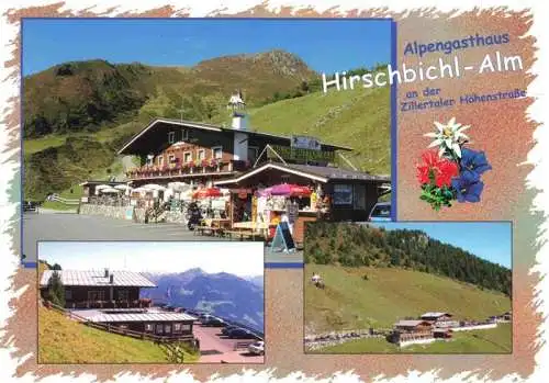 AK / Ansichtskarte 73986693 Zillertal_Tirol_AT Alpengasthaus Hirschbichl Alm an der Zillertaler Hoehenstrasse Panorama