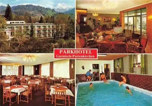 AK / Ansichtskarte 73986825 GARMISCH-PARTENKIRCHEN Parkhotel Restaurant Hallenbad