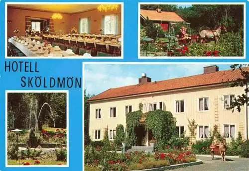 AK / Ansichtskarte 73986954 Lidkoeping_Sweden Hotell Skoeldmoen Speisesaal Pferdekutsche Park