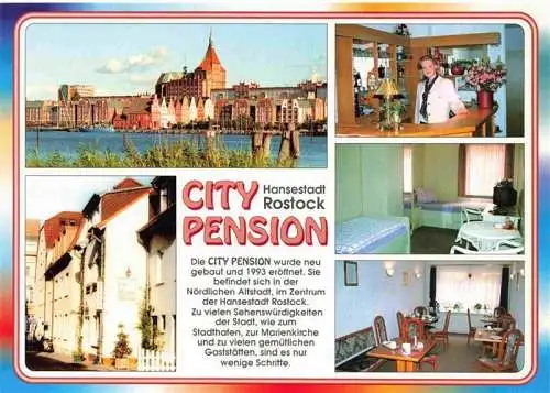 AK / Ansichtskarte 73987041 ROSTOCK City Pension Rezeption Fremdenzimmer Noerdliche Altstadt