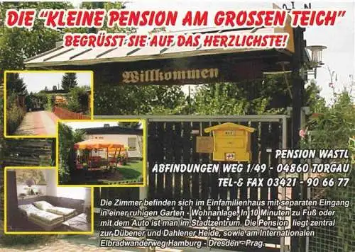 AK / Ansichtskarte 73987044 Torgau Die Kleine Pension am Grossen Teich