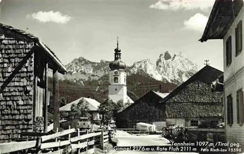 AK / Ansichtskarte 73987166 Tannheim_1097m_Tirol_AT Ortspartie mit Simpel und Rote Fluh