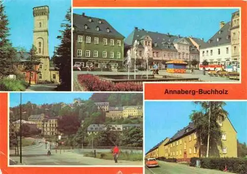 AK / Ansichtskarte 73987317 Annaberg-Buchholz_Erzgebirge Poehlberg Markt Blick nach Buchholz Friedrich-Engels-Strasse