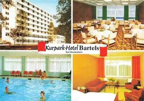 AK / Ansichtskarte 73987429 Bad_Gandersheim Kurpark-Hotel Bartels Restaurant Hallenbad