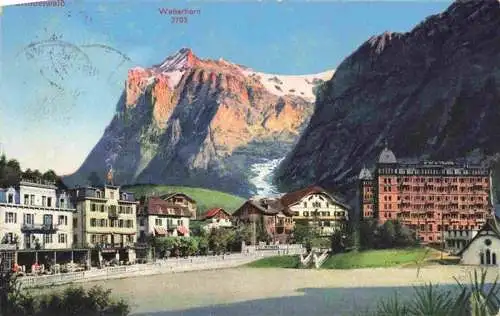 AK / Ansichtskarte  Grindelwald_BE Teilansicht mit Blick zum Wetterhorn