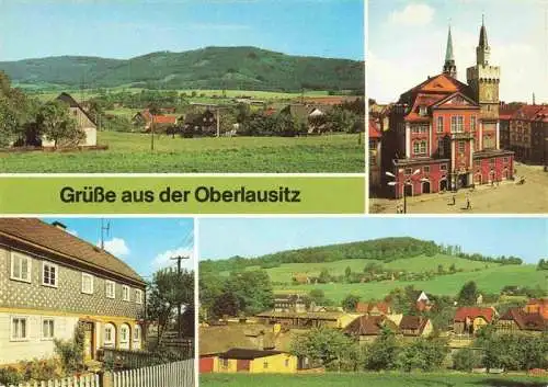 AK / Ansichtskarte 73987595 Loebau_Sachsen Orte in der Oberlausitz Czomeboh Loebau Rathaus Lawalde Umgebindehaus Bieleboh